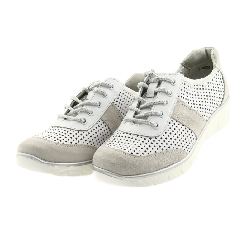 Zapatillas deportivas para mujer Filippo 028 blanco y gris 5