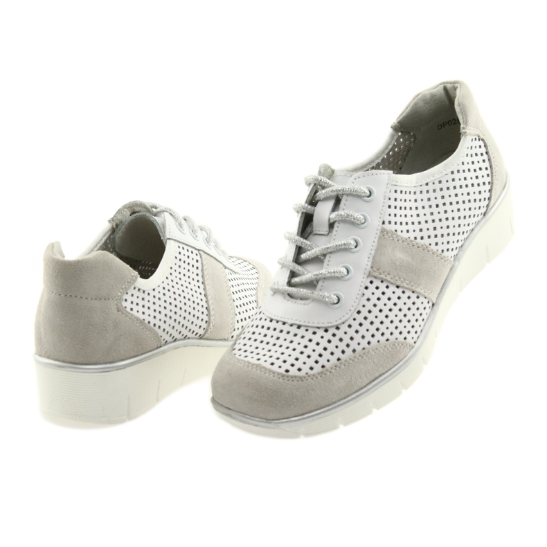 Zapatillas deportivas para mujer Filippo 028 blanco y gris 4