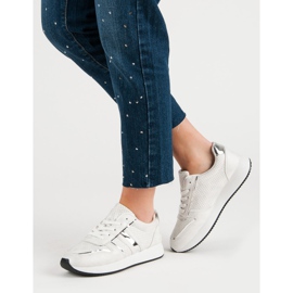Cómodas zapatillas blancas blanco 2