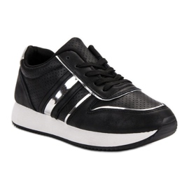 Cómodas zapatillas negras negro 3