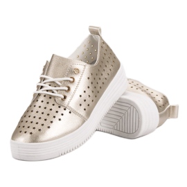 Deportivas caladas doradas dorado 5