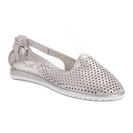 Bailarinas VINCEZA de piel gris 3