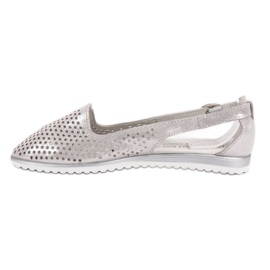 Bailarinas VINCEZA de piel gris 4