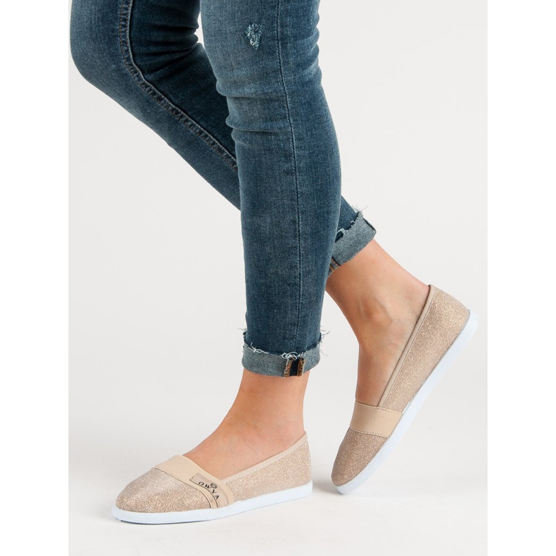 Slipons de oro dorado 1