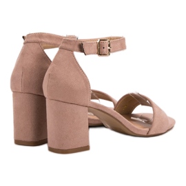 Sandalias de ante en un bar VINCEZA rosado 5