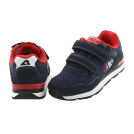 American Club Calzado deportivo con plantilla de cuero American BS08 rojo azul marino 4