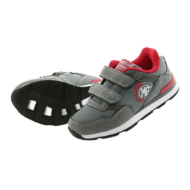 American Club Calzado deportivo con plantilla de cuero American BS08 gris rojo 5