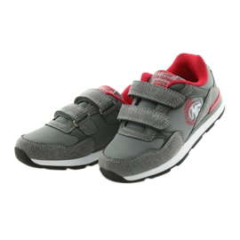 American Club Calzado deportivo con plantilla de cuero American BS08 gris rojo 3