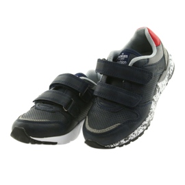 Calzado deportivo American Club, inserción de cuero BS11 05 gris rojo azul marino 3