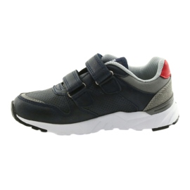 Calzado deportivo American Club, inserción de cuero BS11 05 gris rojo azul marino 2