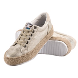 Betler Zapatillas de alpargatas de moda amarillo 1