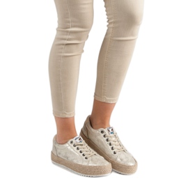 Betler Zapatillas de alpargatas de moda amarillo 3