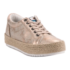 Betler Zapatillas de alpargatas de moda rosado 1