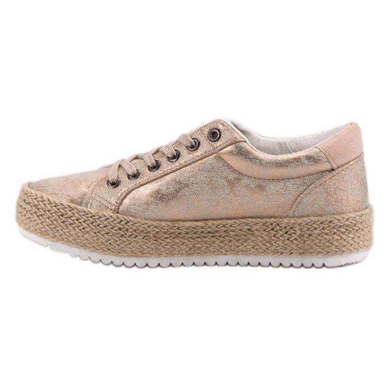 Betler Zapatillas de alpargatas de moda rosa 2
