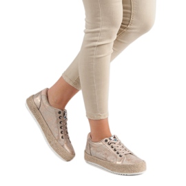 Betler Zapatillas de alpargatas de moda rosado 4