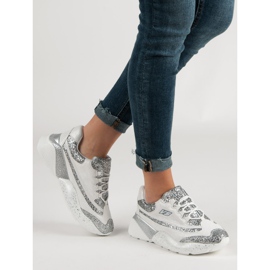 Zapatillas deportivas con purpurina VICES blanco 3