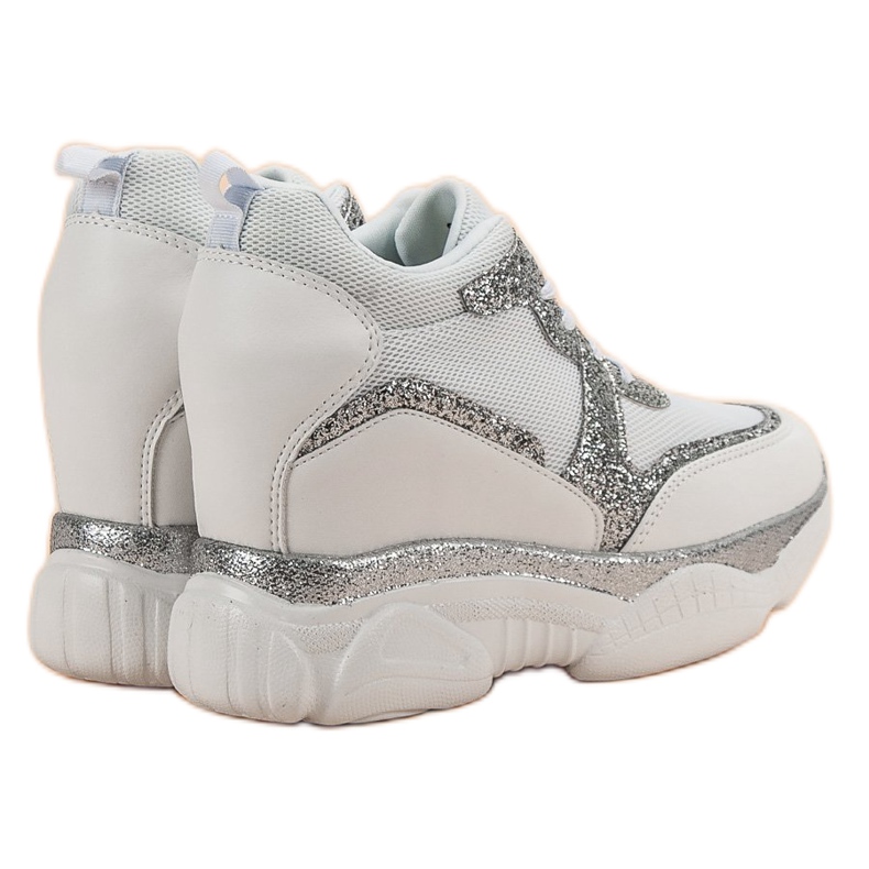 Zapatillas VICES con brocado blanco 2