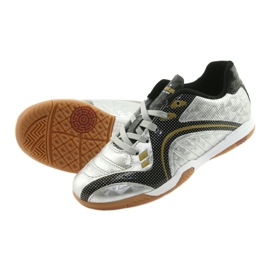Zapatillas de interior deportivas American Club OG13 Silver negro gris amarillo 5