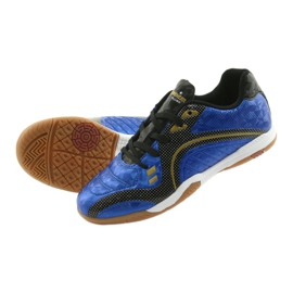 Zapatillas deportivas de interior American Club OG13 Royal negro azul amarillo 5