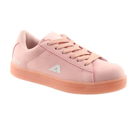 Calzado deportivo American Club BS07, inserción de cuero rosado 1
