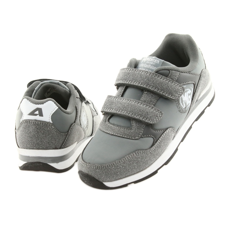Inserto de cuero American Club Velcro BS01 blanco gris 4