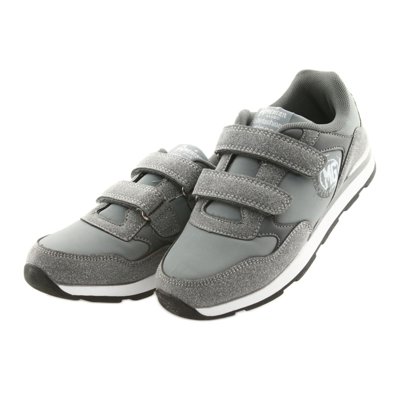 Inserto de cuero American Club Velcro BS01 blanco gris 3