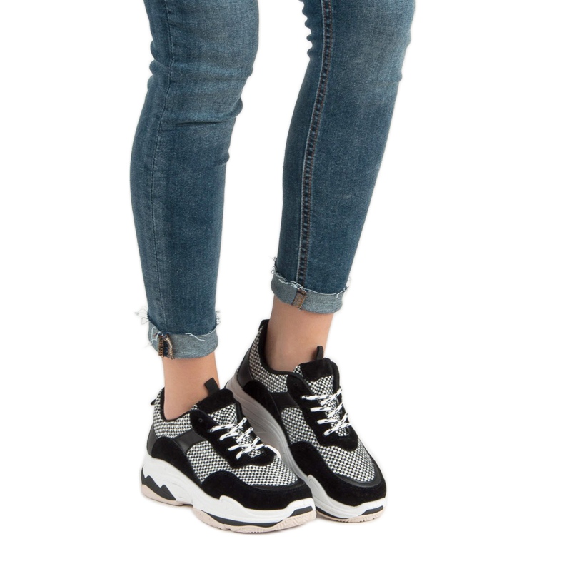 Kylie Zapatillas en la plataforma negro 1