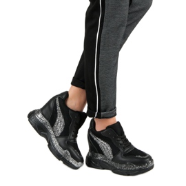 Zapatillas negras con purpurina VICES negro 4