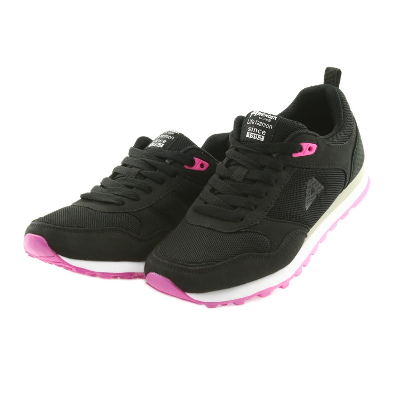 Zapatillas deportivas American Club WT26 Black negro rosado 3 Zapatillas deportivas American Club WT26 Black negro rosado 3