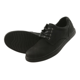 American Club Zapatos de cuero para hombres de ciclo negro 4