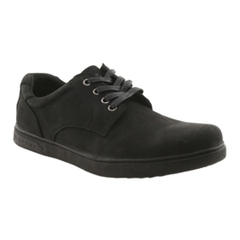 American Club Zapatos de cuero para hombres de ciclo negro 1
