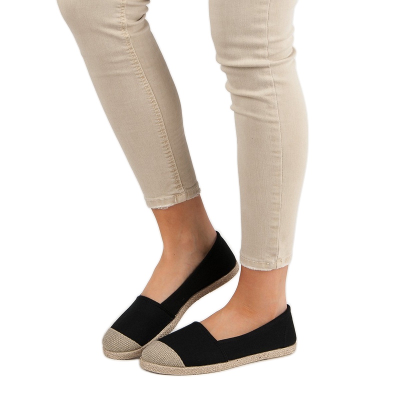 Alpargatas negras de moda negro 2