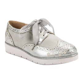 Vices Zapatos atados con una cinta gris 3