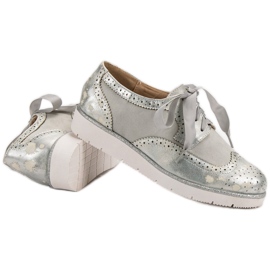 Vices Zapatos atados con una cinta gris 5
