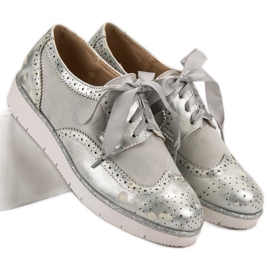 Vices Zapatos atados con una cinta gris 6
