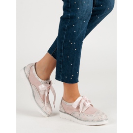 Vices Zapatos atados con una cinta rosado 2