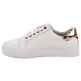 Filippo Zapatos Deportivos De Piel Con Flores blanco 5