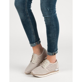 Aclys Zapatos brogue beige calados marrón amarillo 5
