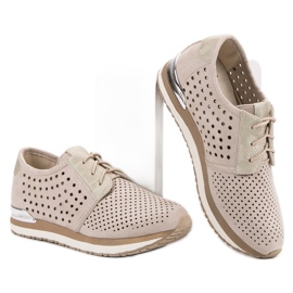 Aclys Zapatos brogue beige calados marrón amarillo 1