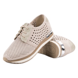 Aclys Zapatos brogue beige calados marrón amarillo 2