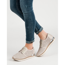 Aclys Zapatos brogue beige calados marrón amarillo 6