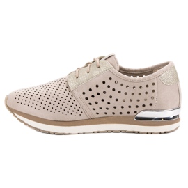 Aclys Zapatos brogue beige calados marrón amarillo 4