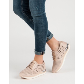 Aclys Zapatos brogue rosa calados marrón 1
