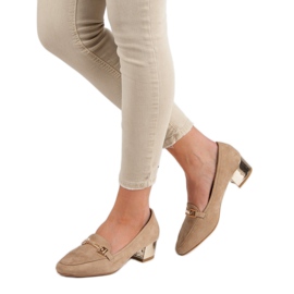 Kylie Mocasines de tacón marrón 2
