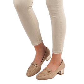Kylie Mocasines de tacón marrón 1