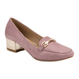 Kylie Mocasines de tacón violeta 1