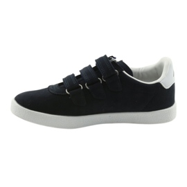 Zapatilla deportiva inserto piel American Club BS06 blanco azul marino 2