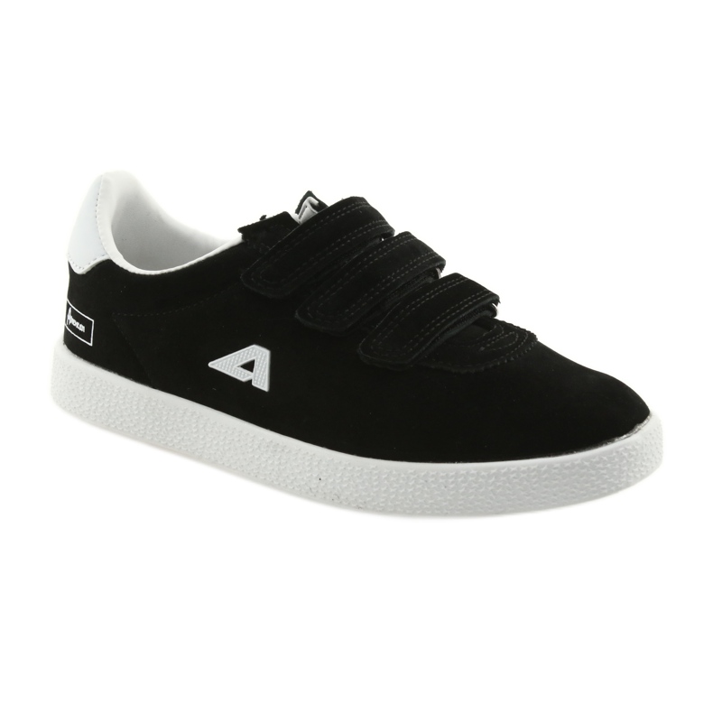 Zapatilla deportiva inserto piel American Club BS06 blanco negro 1 Zapatilla deportiva inserto piel American Club BS06 blanco negro 1