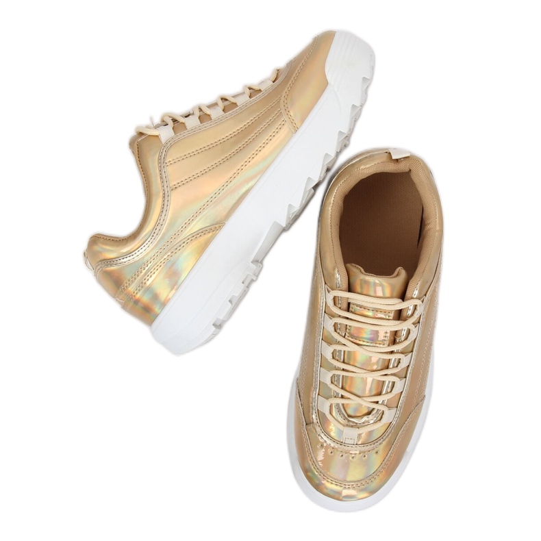 Zapatilla deportiva holográfica oro 82017 Oro dorado 1 Zapatilla deportiva holográfica oro 82017 Oro dorado 1