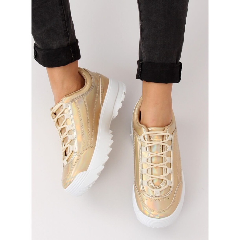 Zapatilla deportiva holográfica oro 82017 Oro dorado 2 Zapatilla deportiva holográfica oro 82017 Oro dorado 2